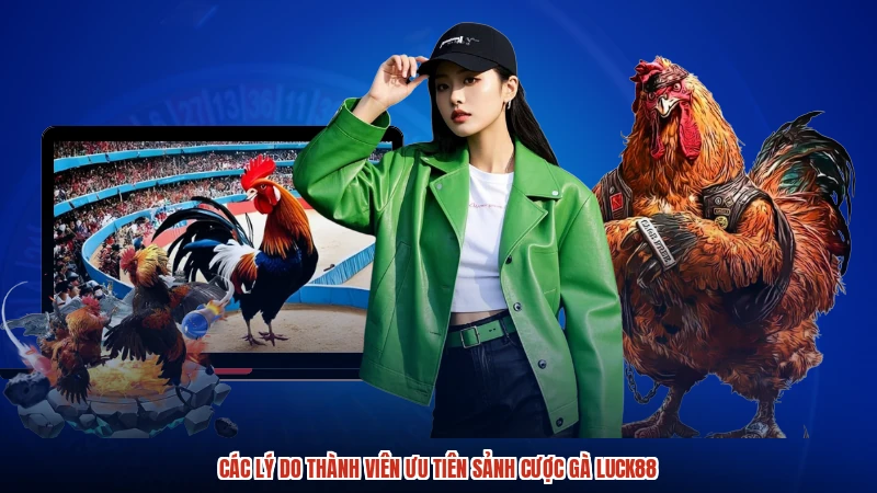 Các lý do thành viên ưu tiên sảnh cược gà LUCK88